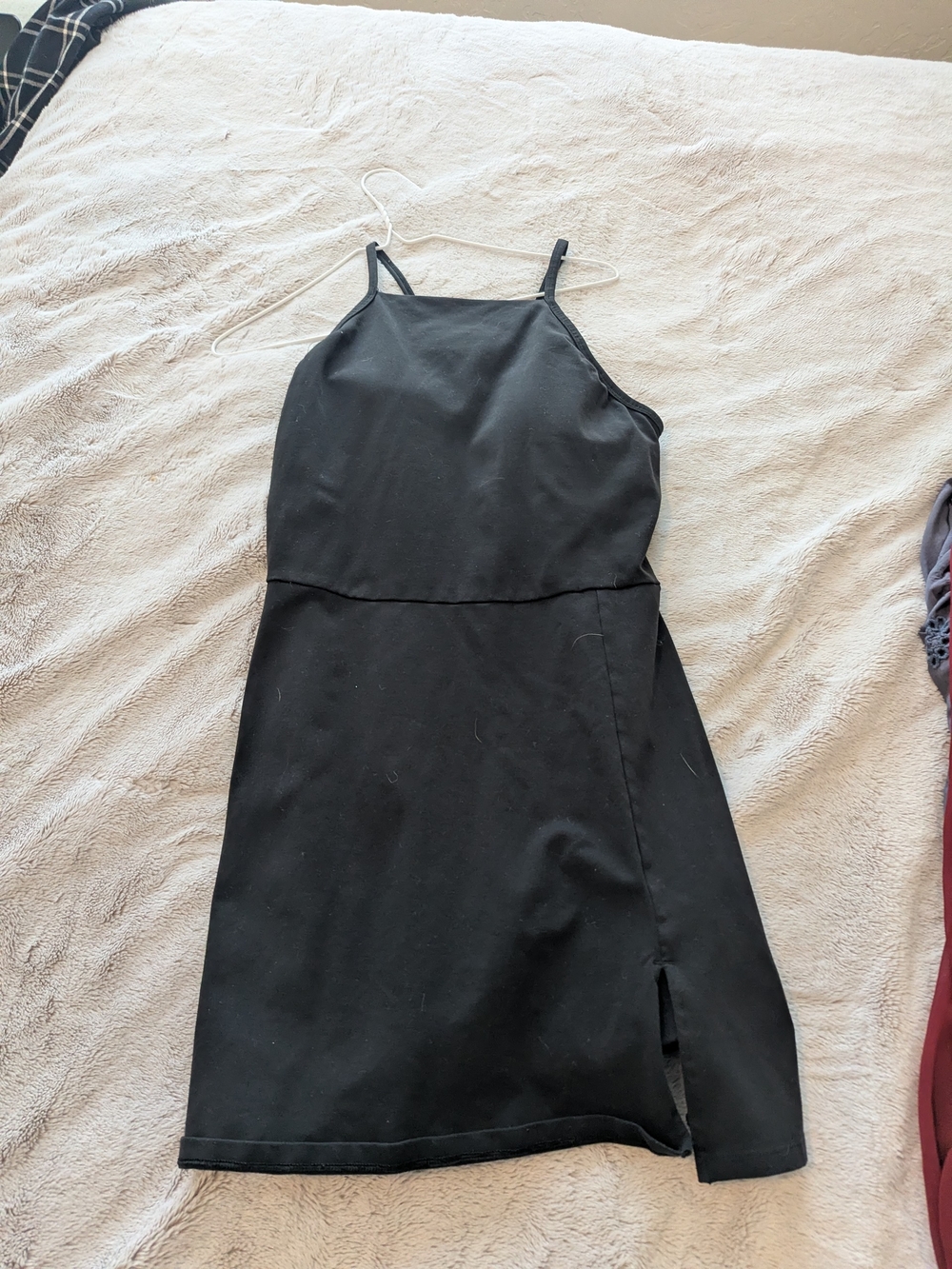 Alia Black Mini Dress with Slim Straps
